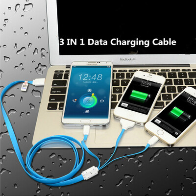 

3 в 1 Micro 8-pin 30-pin USB кабель для iPiPhone6/ 6Plus/ 5/ 5S/ 5C/ 4S iPad 4 Mini 2/Air and for Samsung Sony HTC
