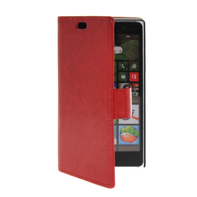 

MOONCASE Slim Leather Side Flip Wallet Card Slot Pouch Stand Shell Back Case Cover for Nokia Lumia 830 Red