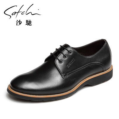

Shachi leather comfortable lace business dress mens shoes 657742007Z black 41