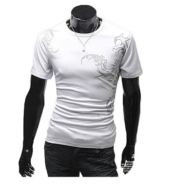 

Zogaa New Mens T-Shirt Fashion Sports Round Collar