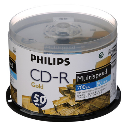 

Philips PHILIPS CD-R 52 speed 700M gold version of the barrel 50 burner