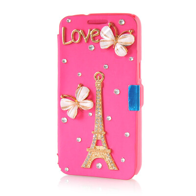 

MOONCASE Luxury Flower Crystal Leather Side Flip Wallet Pouch Case Cover for Samsung Galaxy Express 2 G3815