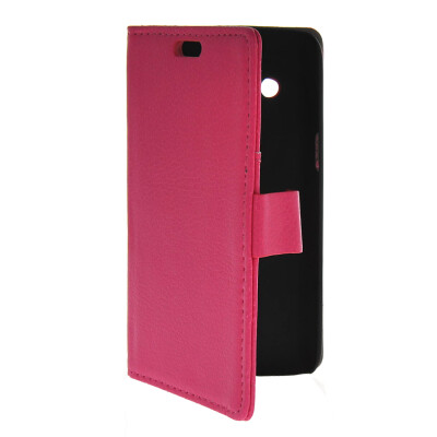 

MOONCASE Slim Leather Flip Wallet Card Pouch with Kickstand Shell Back ЧЕХОЛ ДЛЯ Samsung Galaxy Core 4G G3518 Hot pink