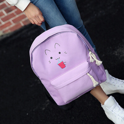 

Fashion Small Backpack Schoolbag Lady Casual Simple Bags