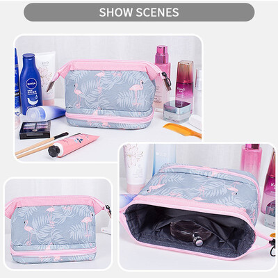 

Portable Travel Makeup Toiletry Case Pouch Flower Organizer Cosmetic Bag