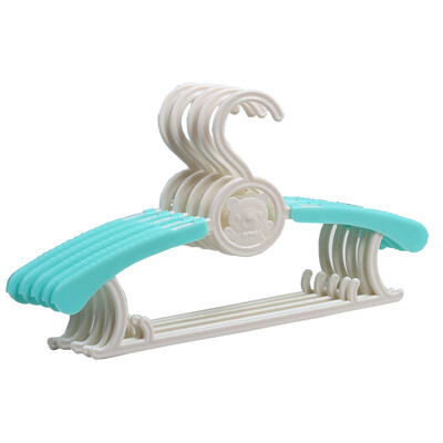 

YouJiaLiangPin Childrens Telescopic Hanger Baby Baby Drying Rack Plastic Childrens Clothes Hanging Clothes Support 5 Pack Nordic Green