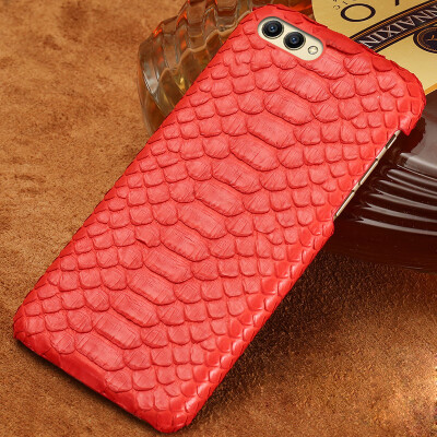 

Genuine Leather Phone Case For HUAWEI V10 Case Natural Python Skin For P10 P20 Pro P Smart Back Cover