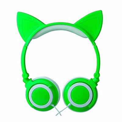 

Cat Ear headphones LED Ear headphone cat earphone Flashing Glowing Headset Gaming Earphones for Adult&Children