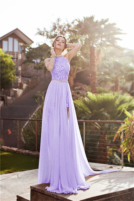 

Beaded Long Evening Dress Chiffon Side Slit Burgundy Sexy Backless Formal Party Evening Gown 2018