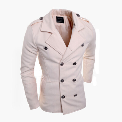 

Zogaa New Mens Wind Coat Fashion Double-breasted Slim