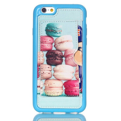 

мити iphone6 6s красочные пу + тпу назад дело подключать карты стенд для iPhone 6 6s 4,7 "shockproof телефон защиты покрытия