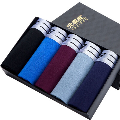 

BEJIROG Mens Cotton Boxer Briefs 5pcs Assorted Colors