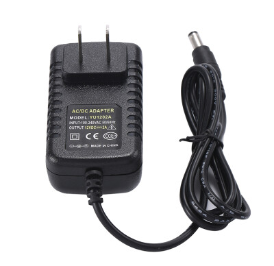 

COOLM AC 100V-240V to DC 12V 2A Converter Adapter Power Supply Adaptor US EU Plug 55mm x 21-25mm High Quality with IC