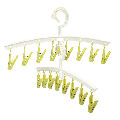 

Friends multi-function windproof drying rack 2 sticks socks underwear clip drying rack Y0395J