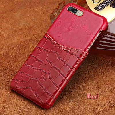

Genuine Leather Phone Case For Oneplus 5T Case Crocodile Texture&Oil wax leather Back Cover For 3T 5 Case