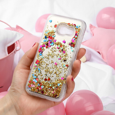 

Akabeila Cover for Samsung Galaxy A3 2017 Case Soft Mirror Dynamic Glitter Phone Protector Cover Shell A320F A320FDS
