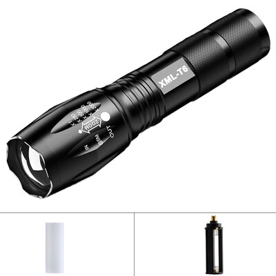 

LED Flashlight T6 10W 18650 zoom torch waterproof flashlights Zoomable light