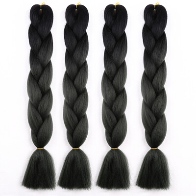 

63 Colors 4 piecelot Synthetic 2T3T4T High Temperature Fiber Ombre Braiding Hair 24 inch Jumbo Braids Hair Extensions