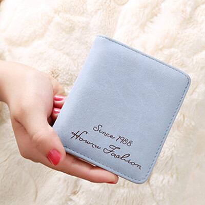 

Candy Color Buckle Student Scrub Multi-Card Paragraph Wallet Bag Simple Women Short Wallet