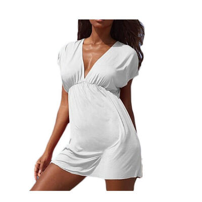 

Buenos Ninos Womens Ice Silk Batwing Sleeve Beach Dress