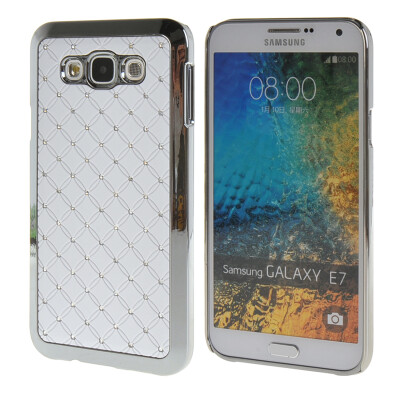 

MOONCASE Galsxy E7 Case Hard Luxury Chrome Rhinestone Bling Star Back Case Cover for Samsung Galsxy E7 White