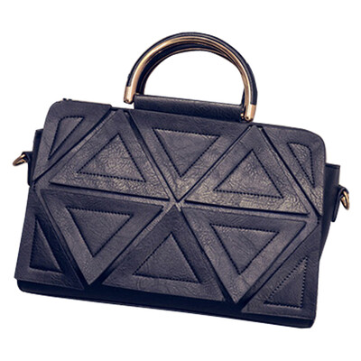 

New Women Bags Triangle Splice Satchel Messenger Handbag Tote CrossBody Shoulder