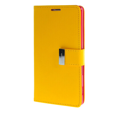 

MOONCASE Case for Sony Xperia T3 Flip Leather Wallet Card Slot Bracket Back Cover Yellow
