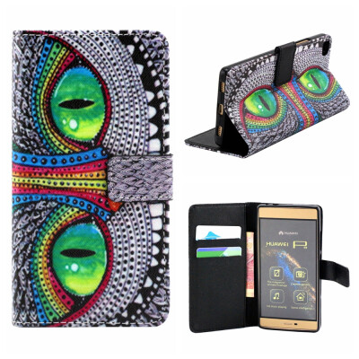 

MOONCASE Cute Pattern Leather Wallet Flip Card Holder With Kickstand Pouch For Huawei Ascend P8