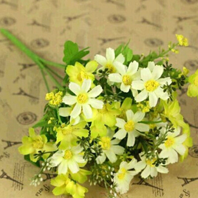 

Ванкер Мода Искусственный цветы хризантемы Свадьба Гостиная Декор Букет Желтый