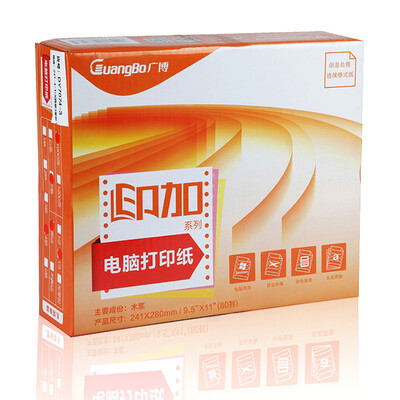 

Широкая (Guangbo) компьютер бумага для печати 3 четырехместный 80 аликвоты DY7074-3 (рваные края последовательного цвета: Bai Honglan желтого 1000 / меня)