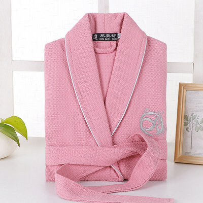 

Waffle Bathrobe Men Cotton Pajamas Terry  Mens Robe Nightgown Males Sleepwear Long Soft Home Hotel Spring Summer