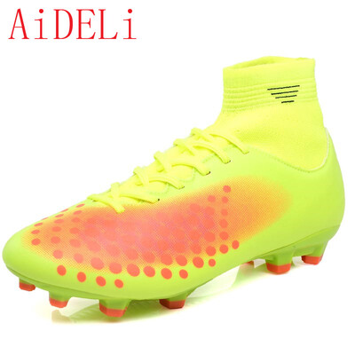 

AiDELi Mens Slip Breathable Football Shoes Outdoor Training Shoes