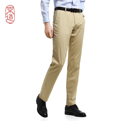 

Beijing made mens business casual pants straight casual pants mens cotton ammonia stretch summer khaki 36 18092A