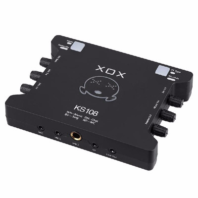 

XOX KS108 USB Audio Interface Network Online Singing Device High-Definition Audio Mixer Sound Card for Recording Hosting Speech Ho