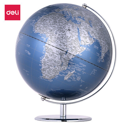 

Deli deli high-end world globe ornaments diameter 30cm metal base gift magnifying glass business gifts home furnishings 2186