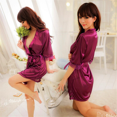 

Sexy Bathrobe Perspective Nightgown Nightgown Set