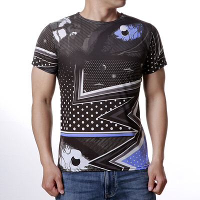 

Mens Floral Printing Irregular Pattern O-Neck T-Shirts