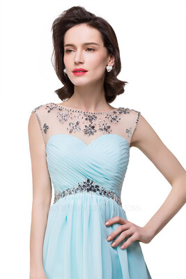 

Short Mini Homecoming Prom Party Dresses Sheer Neck Pleated Chiffon Red Graduation Dress