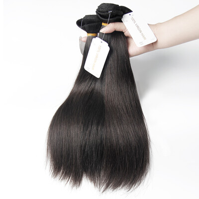 

10A Raw Virgin Peruvian Straight Hair Unprocessed Human Hair Weaves 3 Bundles Natural Black Color Remy Hair Extensions 2 Year Life