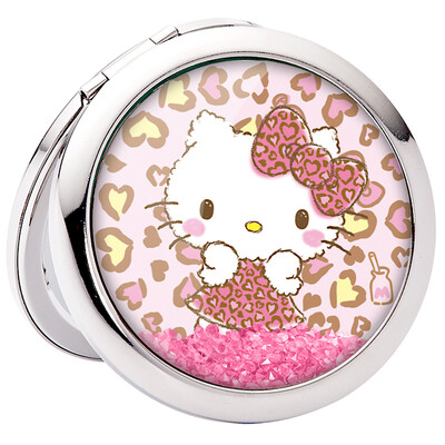 

Hello Kitty portable makeup mirror portable creative gift makeup mirror folding portable mirror sweet temptation 1610