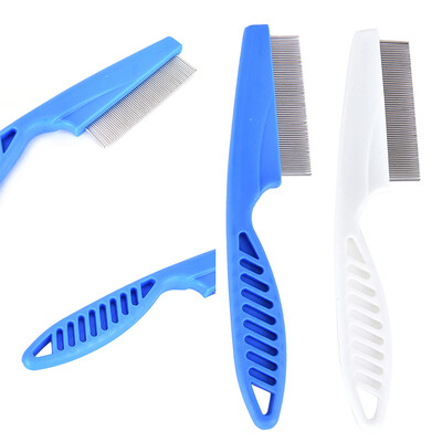 

NEW Sale Plastic White Tooth Comb Pet Dog Cat Grooming Cleaning Remove Flea