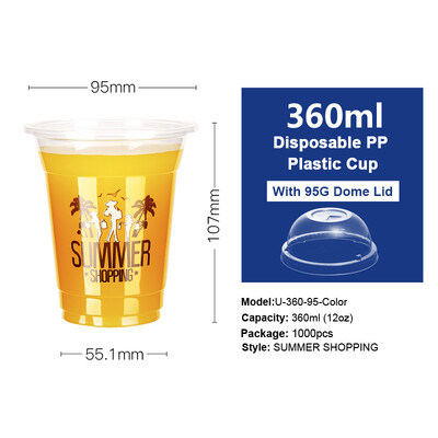 

Free Shipping 12oz-22oz Clear Plastic PP Cups with Dome & Flat Lids for Juice Tea Iced Coffee Bubble Boba Smoothie 1000pcs