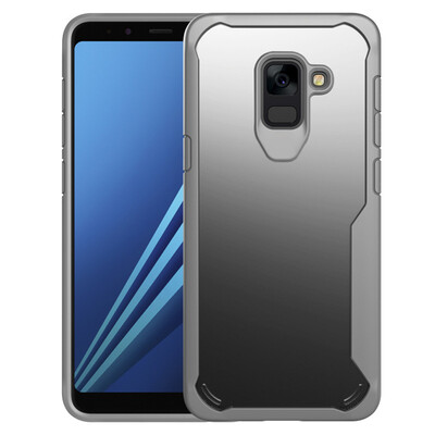 

Goowiiz Luxury Phone Case For Samsung Galaxy A8 Plus 2018 HD Clear Acrylic TPU Silicone Prevent falling Full protection