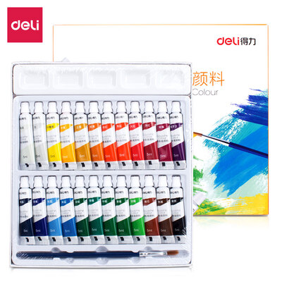 

Deli deli 24 color 5ml student art special entry level gouache painting paint gouache pigment 73864