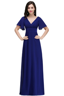 

Evening Long Party Dress Formal Bridesmaid Prom Gown A-line Chiffon Dresses Women Dress