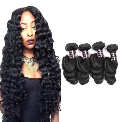 

Good Malaysian Loose Wave Virgin Hair 4Pcs Lot Human Hair Weave Bundles Grade 7A Unprocessed Virgin Hair Loose Wave
