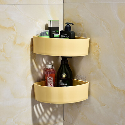 

Free shipping Corner Bathroom Shelf Adhesive Corner Shower Caddy Plastic Triangle Shower Shelf Wall Mount Storage Basket Shower C