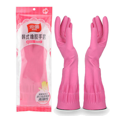 

【Jingdong Supermarket】 Yun Lei gloves imported natural rubber lengthened thick printing Korean gloves (large) 36 * 11cm 11226