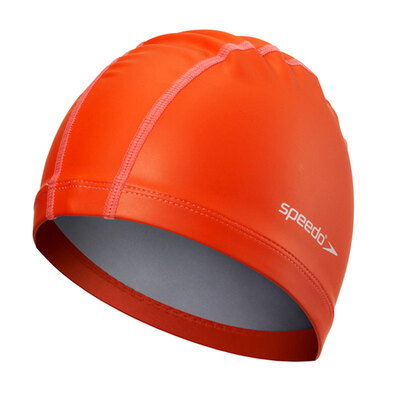 

SPEEDO men&women swimming cap PU coating long hair waterproof swimming cap ear protection is not comfortable head orange orange 11400725 8-720641288