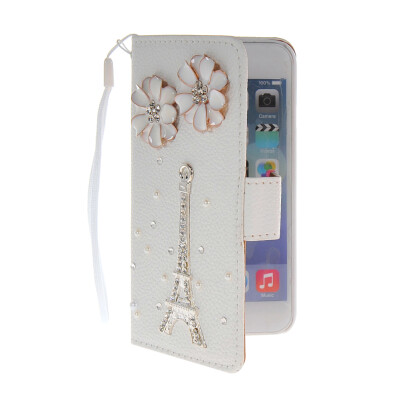 

MOONCASE Luxury Crystal Rhinestone Leather Side Flip Stand Shell Back ЧЕХОЛ ДЛЯ Apple iPhone 6 ( 4.7 inch )